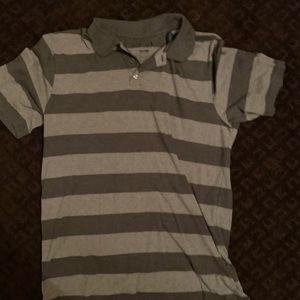 Hurley gray striped polo. Size large